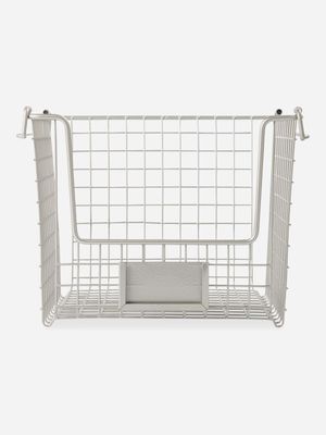 simply stored stackable basket s/steel med