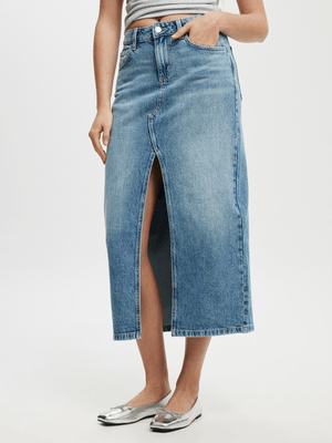 Women's Cotton On Blue Bailey Denim Maxi Skirt