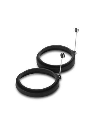 silicone egg rings s/2 black