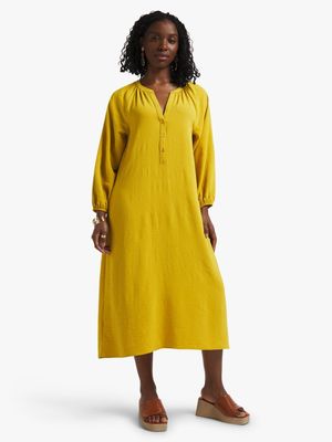 Women's Yellow Shirt Dress