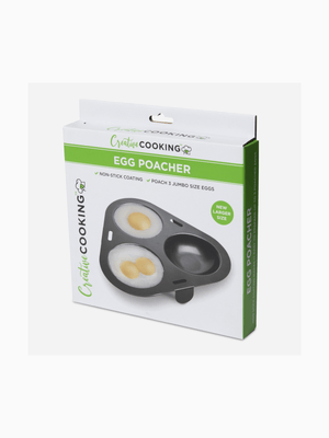 creative cooking jumbo triple egg poacher