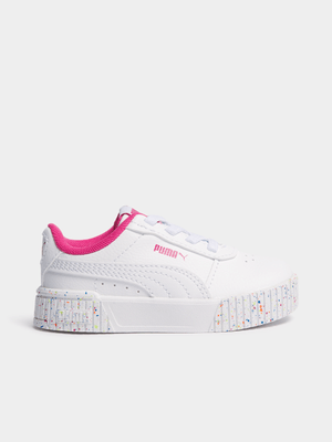 Junior Infant Puma Carina 2.0 Bon Bon White/Pink Sneakers