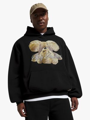 Men's Black Fallen Teddy Hoodie