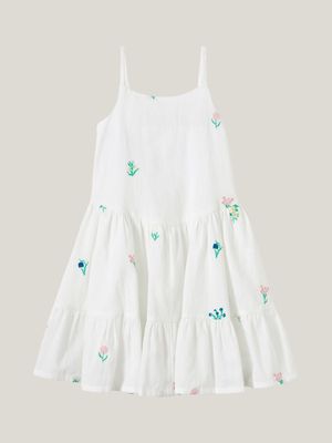 Cotton On Kids GIRL White Katelyn Sleeveless Dress