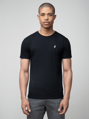 Men's Polo Black Crew Neck T-shirt