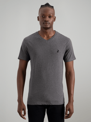 Men's Polo Charcoal Crew Neck T-shirt