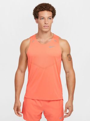 Mens Nike Rise 365 Dri-Fit Wild Mango Running Tank