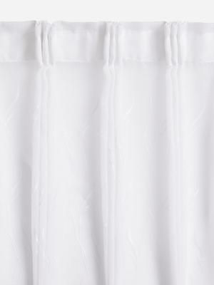 Jet Home White Embroidery Tape Voile Curtain 230x218