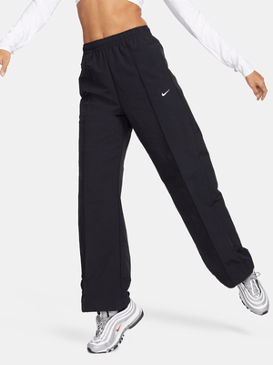 Womens Nike Sportswear Open-Hem Black Pants