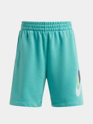 Nike Kids Boys Club Sportswear Green Shorts