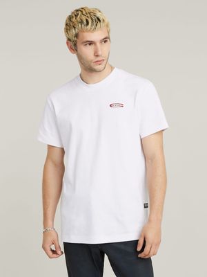 G-Star Men's Scaffolding Back Print White T-Shirt