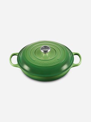 le creuset shallow casserole 30cm bamboo