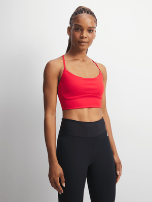 Womens TS Medium Impact Cherry Red Sports Bra