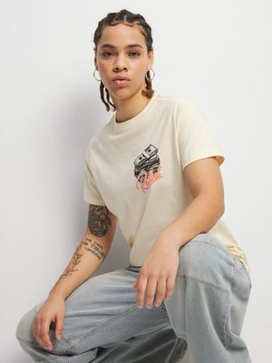 Redbat Athletics Women's Off White T-Shirt