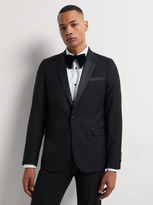 Men's Markham Slim Tuxedo Peak Black Suit Jacket