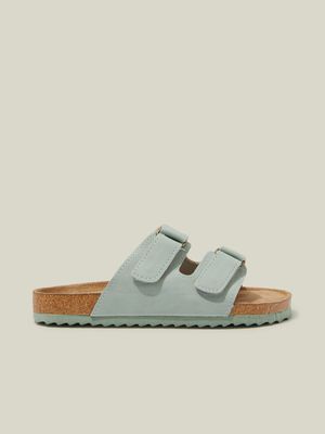 Cotton On Kids  Green Frankie Double Strap Slides