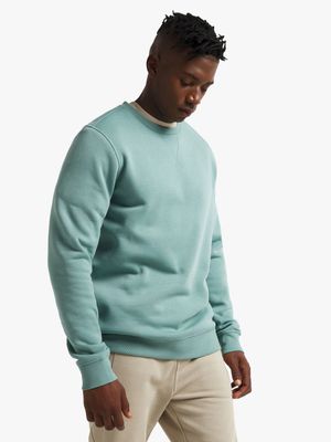 Mens TS Dynamic Fleece Sage Crew Top