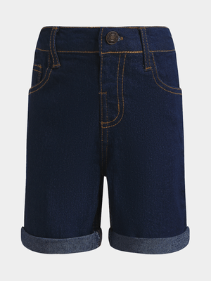 Jet Younger Boys Dark Wash Denim Shorts