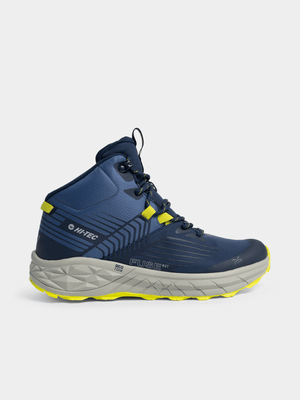 Male Hi-Tec Fuse Trail Mid Blue/Navy Sneaker