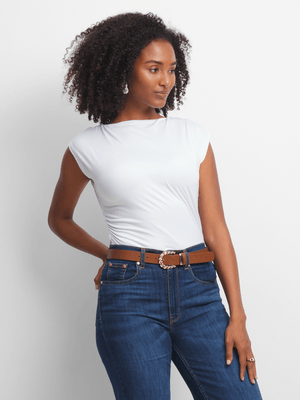 Jet Women's White High Neck Top