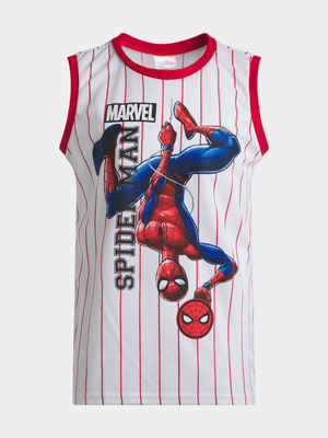 Jet Younger Boys Red/White Spiderman Baseball Vest