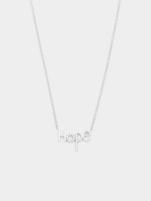 Sterling Silver Cubic Zirconia Hope Necklet