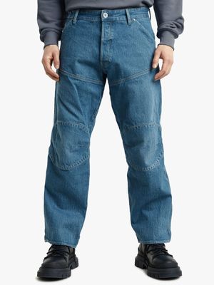 G-Star Men's 5620 G-Star Elwood 3D Loose Blue Jeans