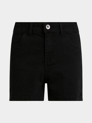 Jet Older Boys Black Denim Shorts