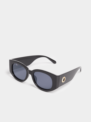 Women's Black Square Sunglasses