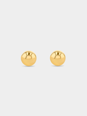 Gold Plated Sterling Silver Ball Stud Earrings