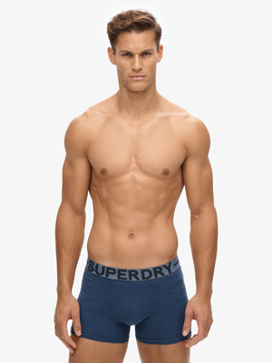 Men's Superdry Blue Double Pack Boxers