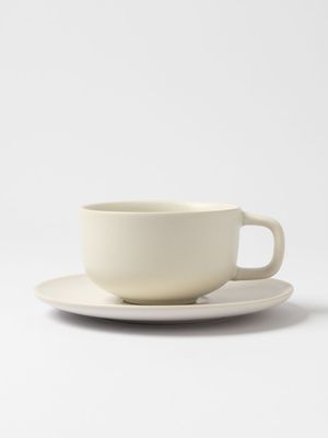 S&P Hue Teacup & Saucer Stone 200ml