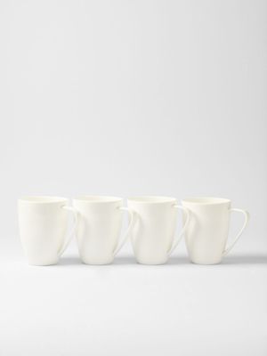 S&P Edge Fine Bone Mug 420ml Set of 4