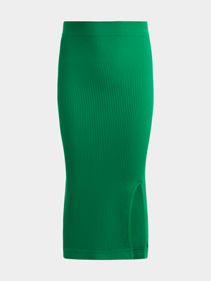 Jet Older Girls Green Seamless Slit Skirt