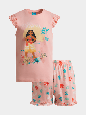 Jet Younger Girls Coral Moana Pyjama Set