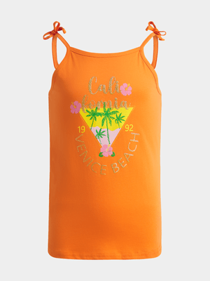 Jet Younger Girls Orange Tropical Vest