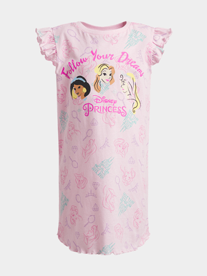 Jet Younger Girls Pink Disney Princesses Sleepshirt