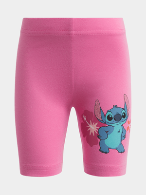 Jet Younger Girls Pink Stitch Cycle Shorts