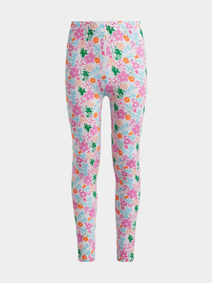 Jet Younger Girls Multicolour Tropical Leggings