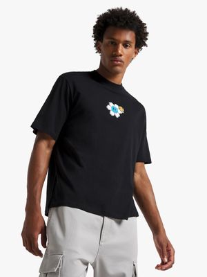 Men's Black Daisy Icon Top