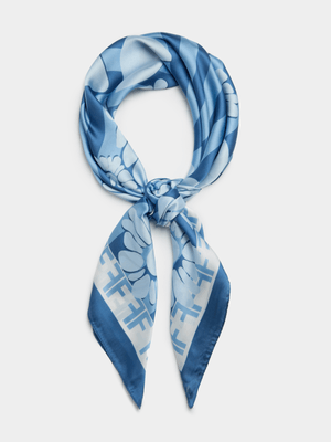 Stripe & Floral FF Square Scarf