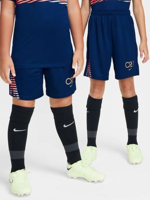 Boys Nike CR7 Academy 23 Dri-Fit Blue Shorts