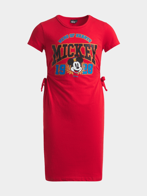 Jet Older Girls Red Mickey Mouse Dress