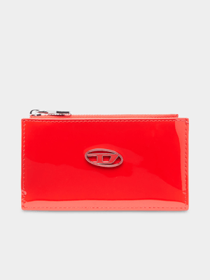 Women's Diesel Red Play D Card Holder Wallet