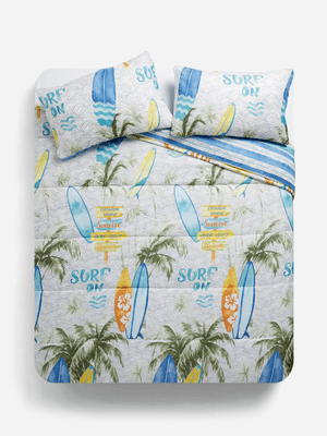 Jet Home Kids Surf Vibes 65GSM Comforter Set 3/4