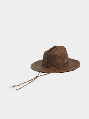 Raffia Cowboy Wide Brim Hat