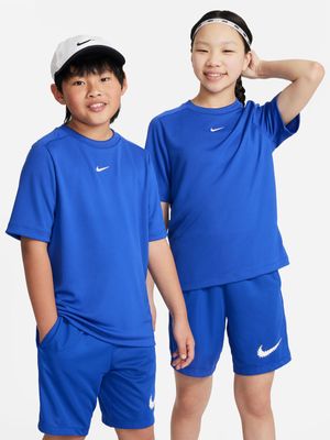 Boys Nike Dri-Fit Multi Royal Blue Tee