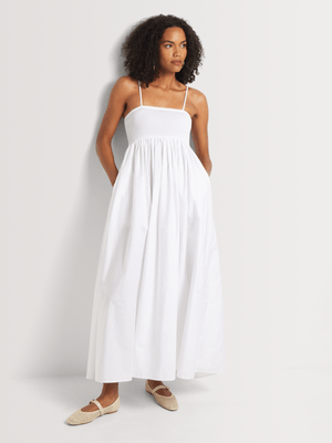 Shirred Detail Volume Sundress