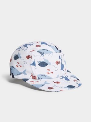 Jet Toddler Boys White Sea Creatures Cap