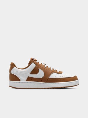 Womens Nike Court Vision Next Nature British Tan/White Sneakers